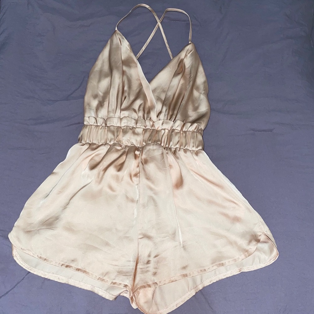 Fashion Nova rose gold romper